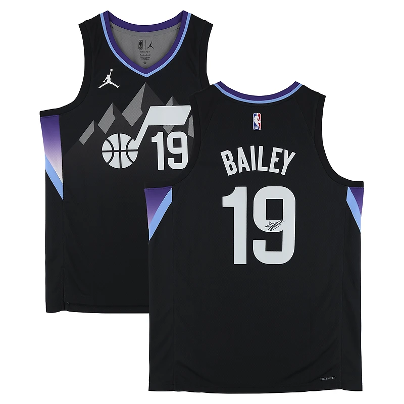 Ace Bailey Utah Jazz Autographed Black Nike Statement Swingman Jersey