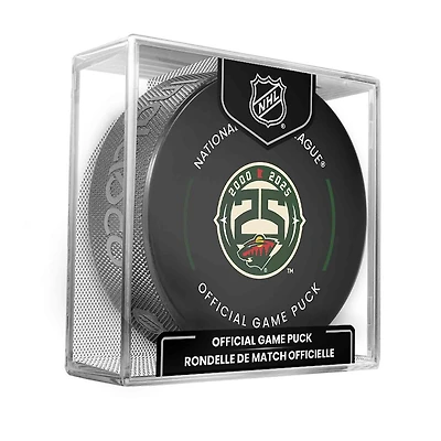 Minnesota Wild Inglasco 25th Anniversary Season Official Game Puck