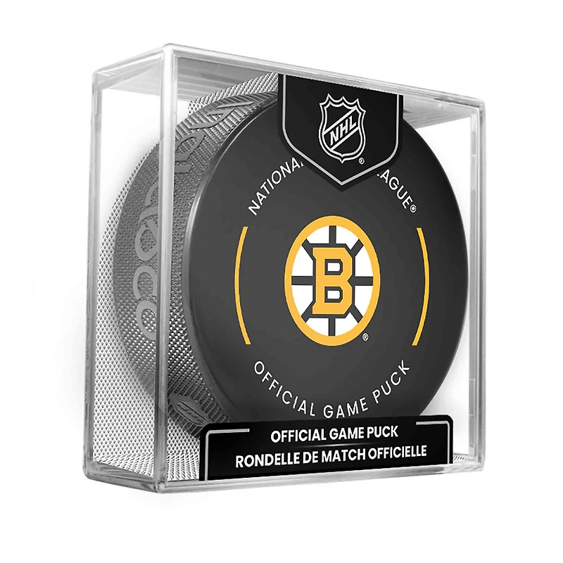 Boston Bruins Inglasco 2025-26 Season Official Game Puck