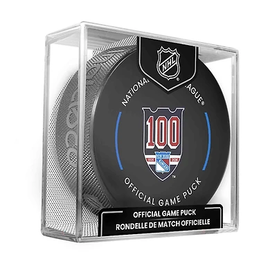 New York Rangers Inglasco 100th Anniversary Season Official Game Puck