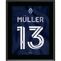 Thomas Muller Vancouver Whitecaps FC 10.5" x 13" Jersey Style Number 13 Sublimated Plaque
