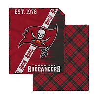 Pegasus Tampa Bay Buccaneers 60" x 80" Digital Dash Two-Sided Checkered Ultra Cozy Sherpa Blanket