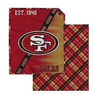 Pegasus San Francisco 49ers 60" x 80" Digital Dash Two-Sided Checkered Ultra Cozy Sherpa Blanket