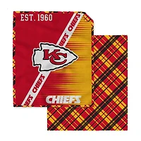 Pegasus Kansas City Chiefs 60" x 80" Digital Dash Two-Sided Checkered Ultra Cozy Sherpa Blanket