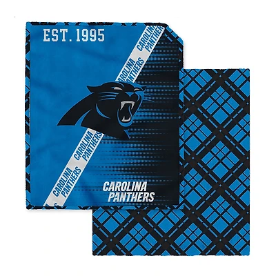 Pegasus Carolina Panthers 60" x 80" Digital Dash Two-Sided Checkered Ultra Cozy Sherpa Blanket