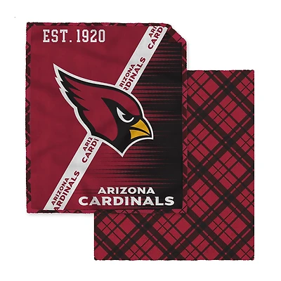Pegasus Arizona Cardinals 60" x 80" Digital Dash Two-Sided Checkered Ultra Cozy Sherpa Blanket
