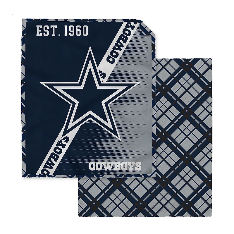 Pegasus Dallas Cowboys 60" x 80" Digital Dash Two-Sided Checkered Ultra Cozy Sherpa Blanket