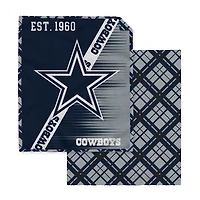 Pegasus Dallas Cowboys 60" x 80" Digital Dash Two-Sided Checkered Ultra Cozy Sherpa Blanket