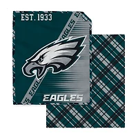 Pegasus Philadelphia Eagles 60" x 80" Digital Dash Two-Sided Checkered Ultra Cozy Sherpa Blanket