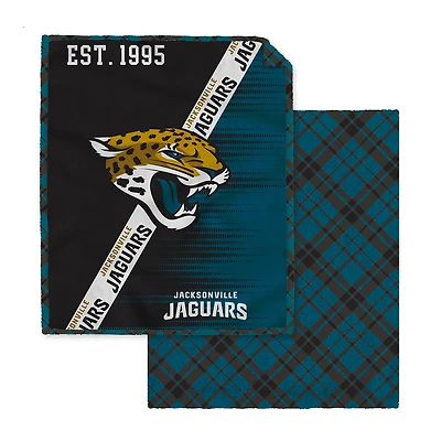 Pegasus Jacksonville Jaguars 60" x 80" Digital Dash Two-Sided Checkered Ultra Cozy Sherpa Blanket