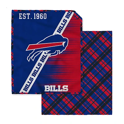 Pegasus Buffalo Bills 60" x 80" Digital Dash Two-Sided Checkered Ultra Cozy Sherpa Blanket