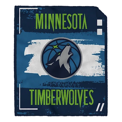 Pegasus Minnesota Timberwolves 60" x 70" Distressed Brush Two-Sided Ultra Cozy Blanket