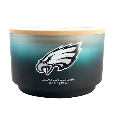 Pegasus Philadelphia Eagles 14.5 oz. Glass Gradient Candle with Printed Wood Top