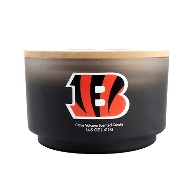 Pegasus Cincinnati Bengals 14.5 oz. Glass Gradient Candle with Printed Wood Top