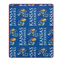 Pegasus Kansas Jayhawks 50" x 60" Homefield Stacked Logos Ultra Soft Blanket