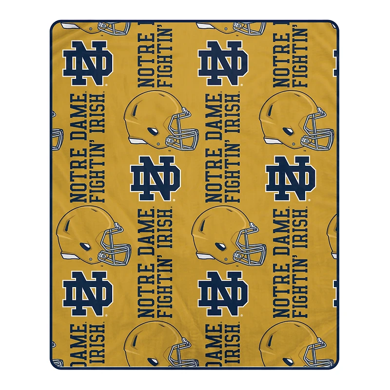 Pegasus Notre Dame Fighting Irish 50" x 60" Homefield Stacked Logos Ultra Soft Blanket