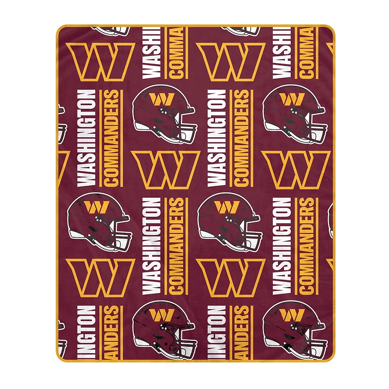 Pegasus Washington Commanders 50" x 60" Homefield Stacked Logos Ultra Soft Blanket