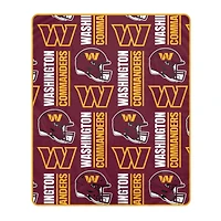 Pegasus Washington Commanders 50" x 60" Homefield Stacked Logos Ultra Soft Blanket