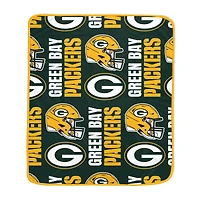 Pegasus Green Bay Packers 50" x 60" Homefield Stacked Logos Ultra Soft Blanket