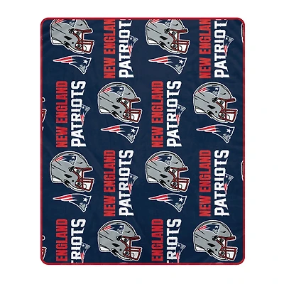 Pegasus New England Patriots 50" x 60" Homefield Stacked Logos Ultra Soft Blanket