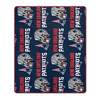 Pegasus New England Patriots 50" x 60" Homefield Stacked Logos Ultra Soft Blanket