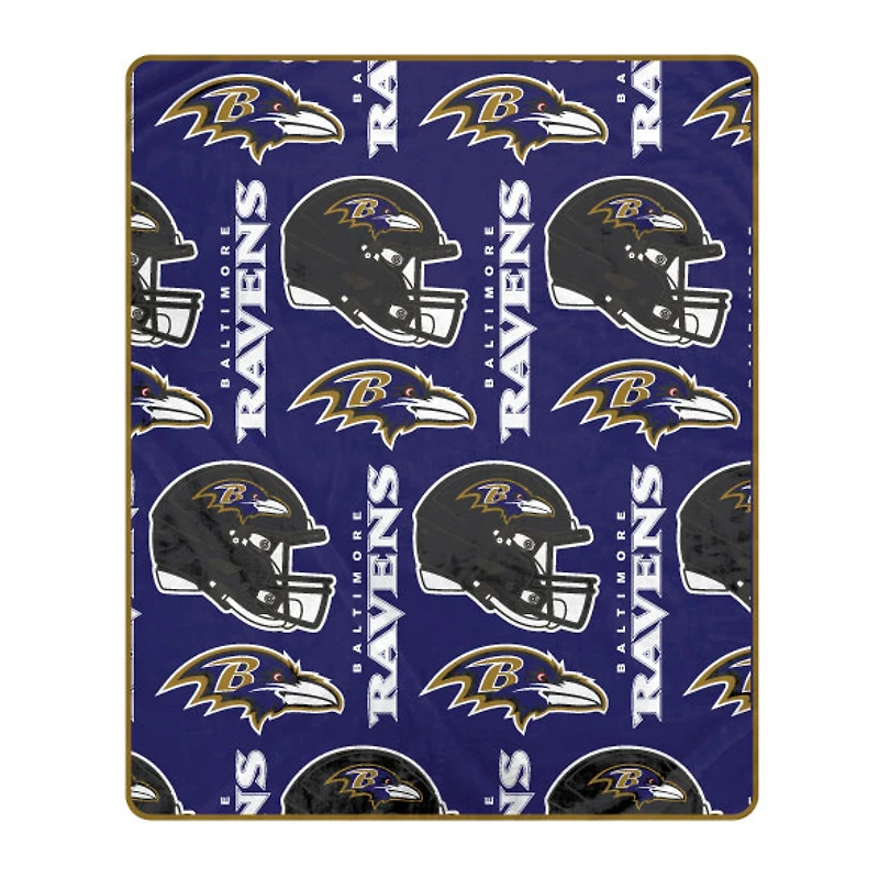 Pegasus Baltimore Ravens 50" x 60" Homefield Stacked Logos Ultra Soft Blanket