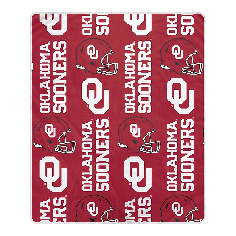 Pegasus Oklahoma Sooners 50" x 60" Homefield Stacked Logos Ultra Soft Blanket