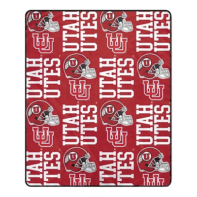 Pegasus Utah Utes 50" x 60" Homefield Stacked Logos Ultra Soft Blanket