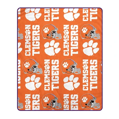 Pegasus Clemson Tigers 50" x 60" Homefield Stacked Logos Ultra Soft Blanket