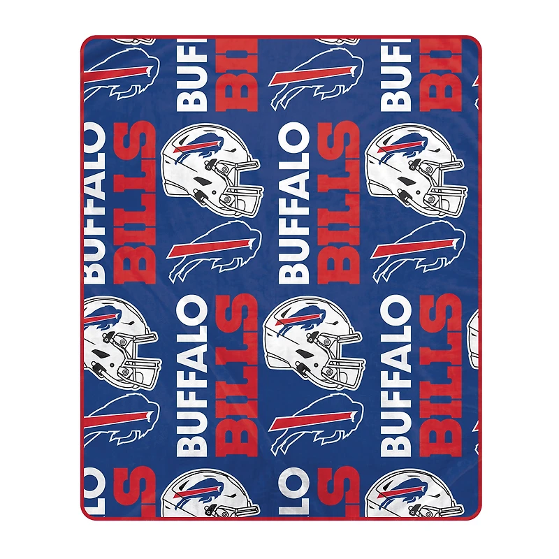 Pegasus Buffalo Bills 50" x 60" Homefield Stacked Logos Ultra Soft Blanket