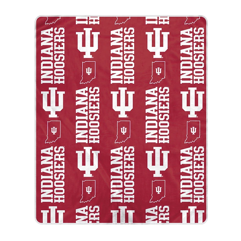 Pegasus Indiana Hoosiers 50" x 60" Homefield Stacked Logos Ultra Soft Blanket