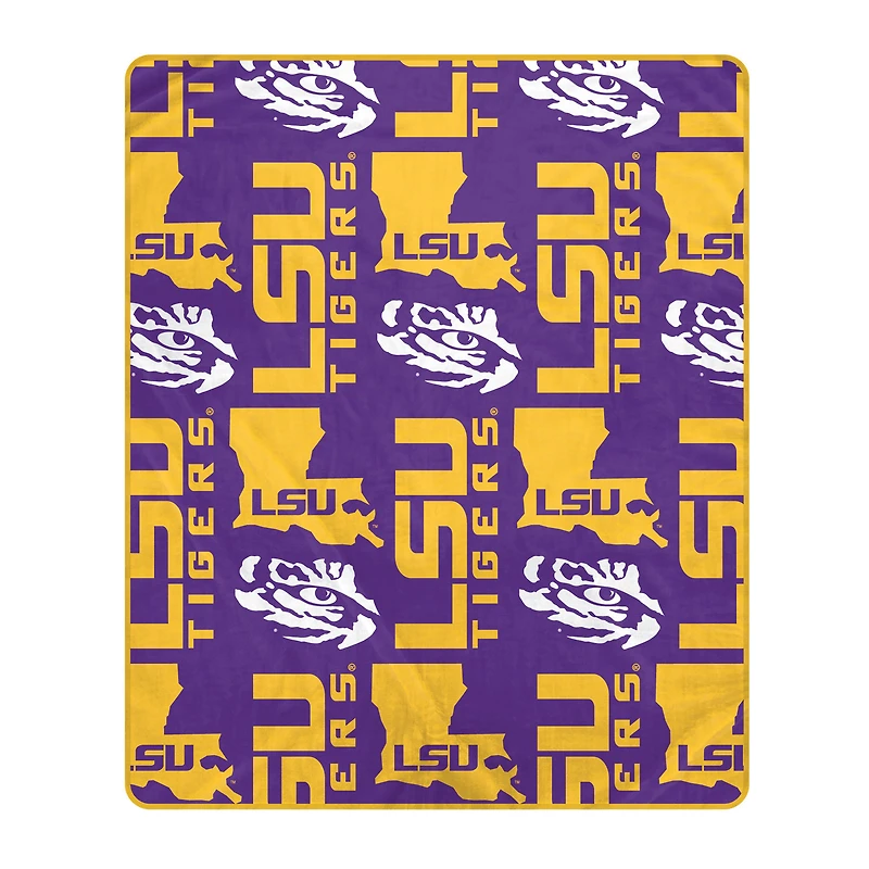 Pegasus LSU Tigers 50" x 60" Homefield Stacked Logos Ultra Soft Blanket