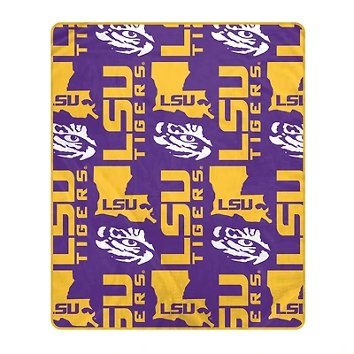 Pegasus LSU Tigers 50" x 60" Homefield Stacked Logos Ultra Soft Blanket