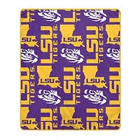 Pegasus LSU Tigers 50" x 60" Homefield Stacked Logos Ultra Soft Blanket