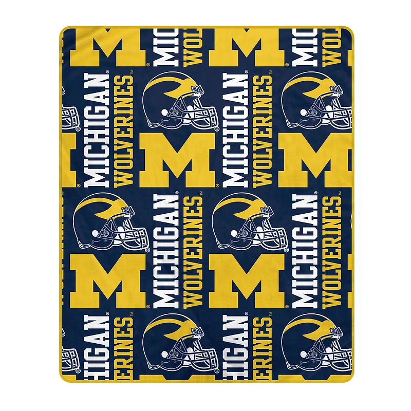 Pegasus Michigan Wolverines 50" x 60" Homefield Stacked Logos Ultra Soft Blanket