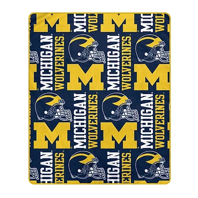 Pegasus Michigan Wolverines 50" x 60" Homefield Stacked Logos Ultra Soft Blanket