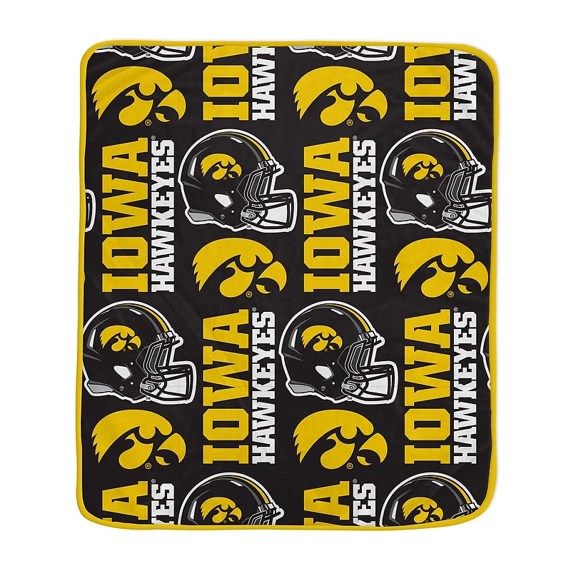 Pegasus Iowa Hawkeyes 50" x 60" Homefield Stacked Logos Ultra Soft Blanket