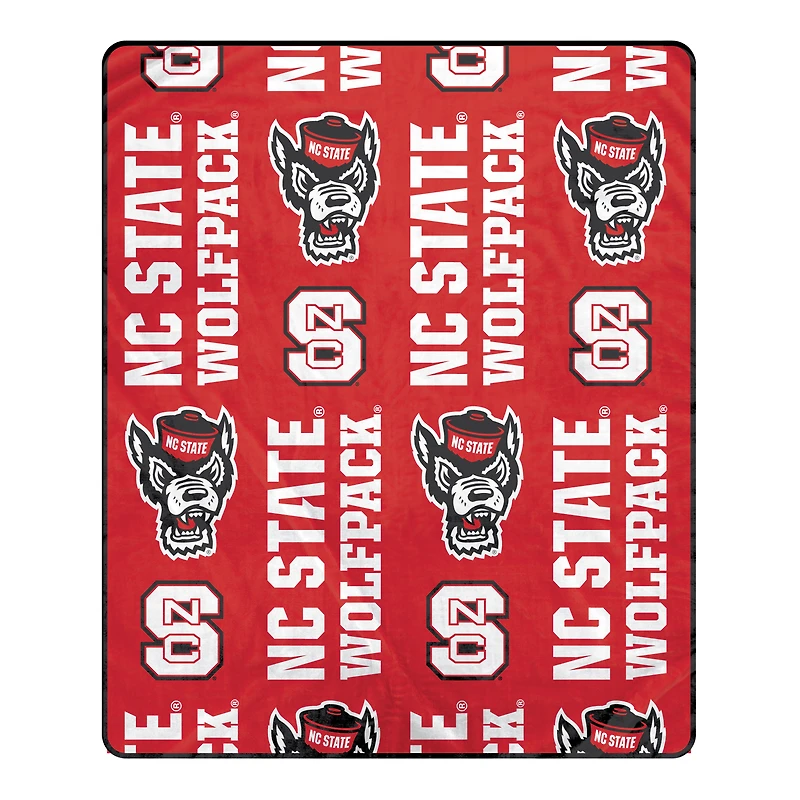 Pegasus NC State Wolfpack 50" x 60" Homefield Stacked Logos Ultra Soft Blanket