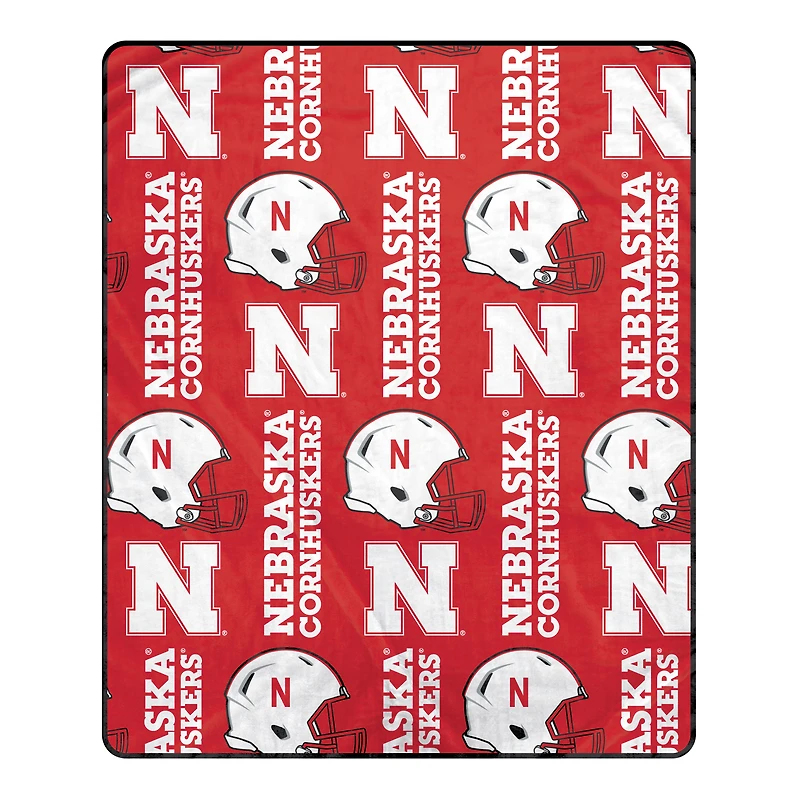 Pegasus Nebraska Huskers 50" x 60" Homefield Stacked Logos Ultra Soft Blanket