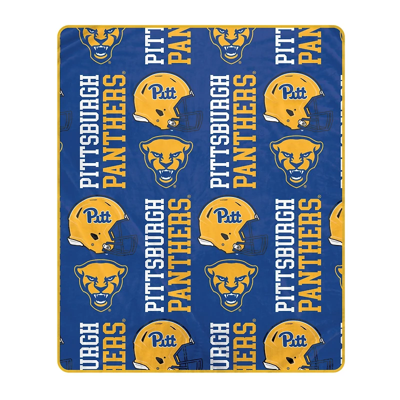 Pegasus Pitt Panthers 50" x 60" Homefield Stacked Logos Ultra Soft Blanket