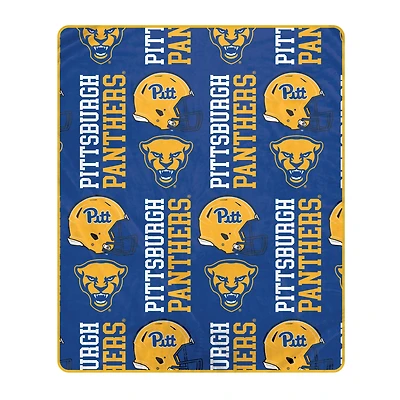 Pegasus Pitt Panthers 50" x 60" Homefield Stacked Logos Ultra Soft Blanket