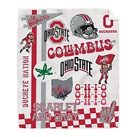 Pegasus Ohio State Buckeyes 60" x 70" Loco Fan Ultra Cozy Sherpa Blanket