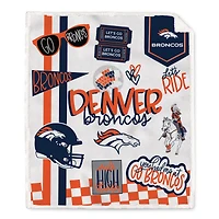 Pegasus Denver Broncos 60" x 70" Loco Fan Ultra Cozy Sherpa Blanket