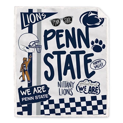 Pegasus Penn State Nittany Lions 60" x 70" Loco Fan Ultra Cozy Sherpa Blanket