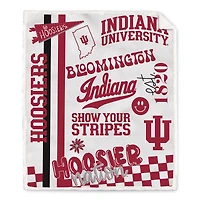 Pegasus Indiana Hoosiers 60" x 70" Loco Fan Ultra Cozy Sherpa Blanket