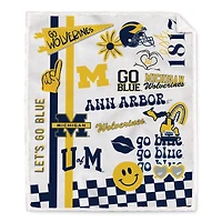 Pegasus Michigan Wolverines 60" x 70" Loco Fan Ultra Cozy Sherpa Blanket