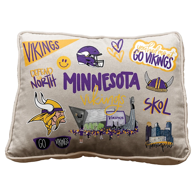 Pegasus Minnesota Vikings 19" Loco Fan Canvas Décor Pillow