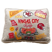 Pegasus Kansas City Chiefs 19" Loco Fan Canvas Décor Pillow