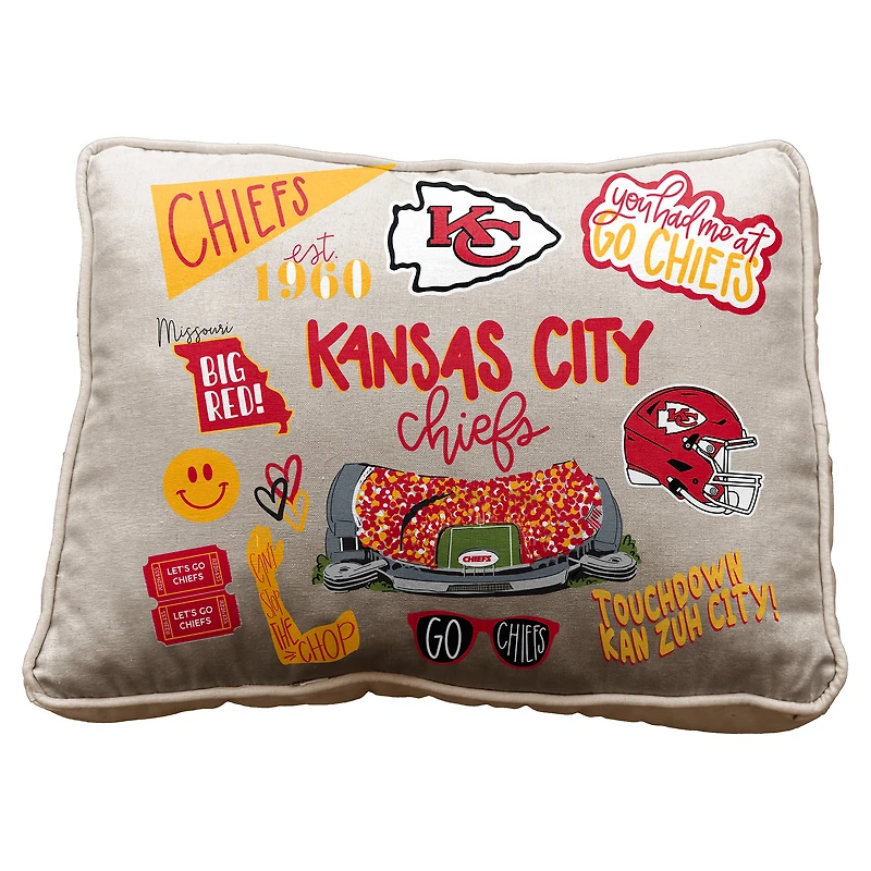 Pegasus Kansas City Chiefs 19" Loco Fan Canvas Décor Pillow