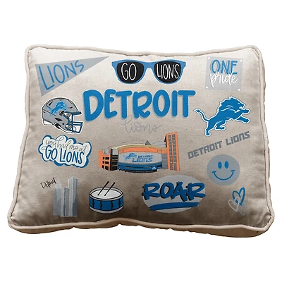 Pegasus Detroit Lions 19" Loco Fan Canvas Décor Pillow